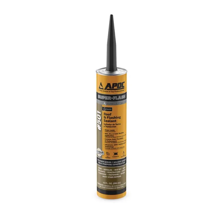 APOC Gloss Black Elastomeric Flashing Cement 10 oz (Pack of 12)