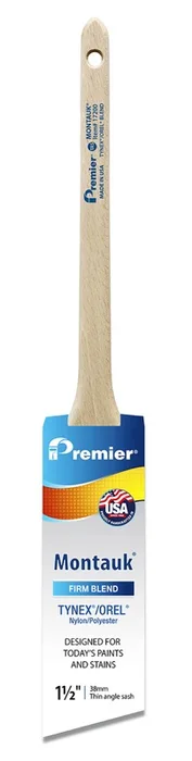 Premier Montauk 1-1/2 in. Firm Thin Angle Sash Paint Brush (Pack of 6)