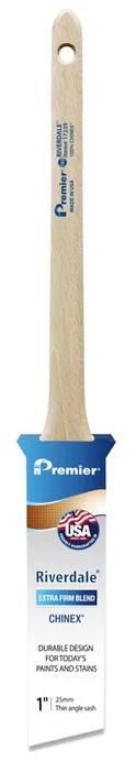 Premier Riverdale 1 in. Extra Stiff Thin Angle Paint Brush (Pack of 6)
