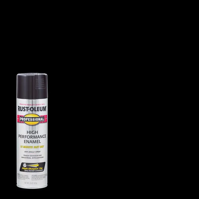 Rust-Oleum Professional Gloss Black Spray Paint 15 oz (Pack of 6)