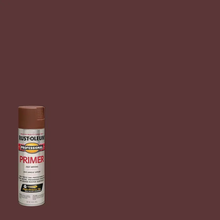 Rust-Oleum Professional Flat Red Primer Spray 15 oz (Pack of 6)