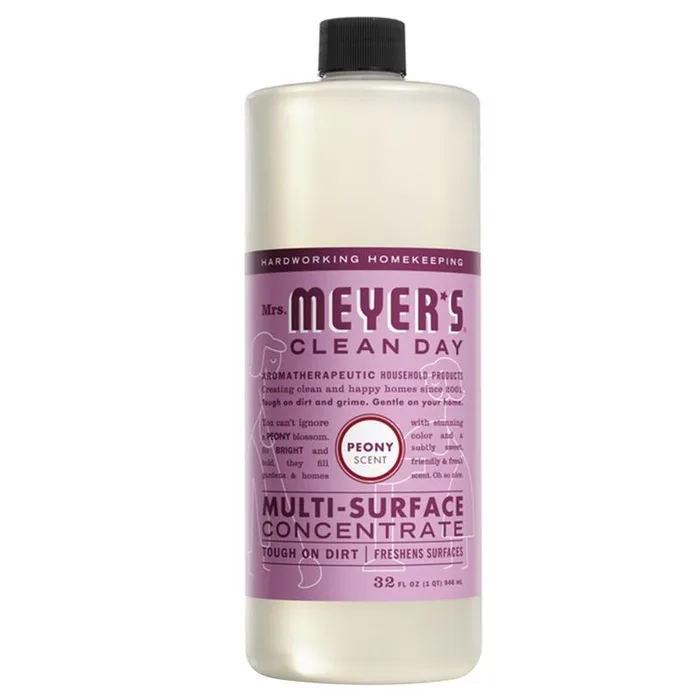 Mrs. Meyer's Clean Day Peony Scent Concentrated Multi-Surface Cleaner Liquid 32 oz (Pack of 6)