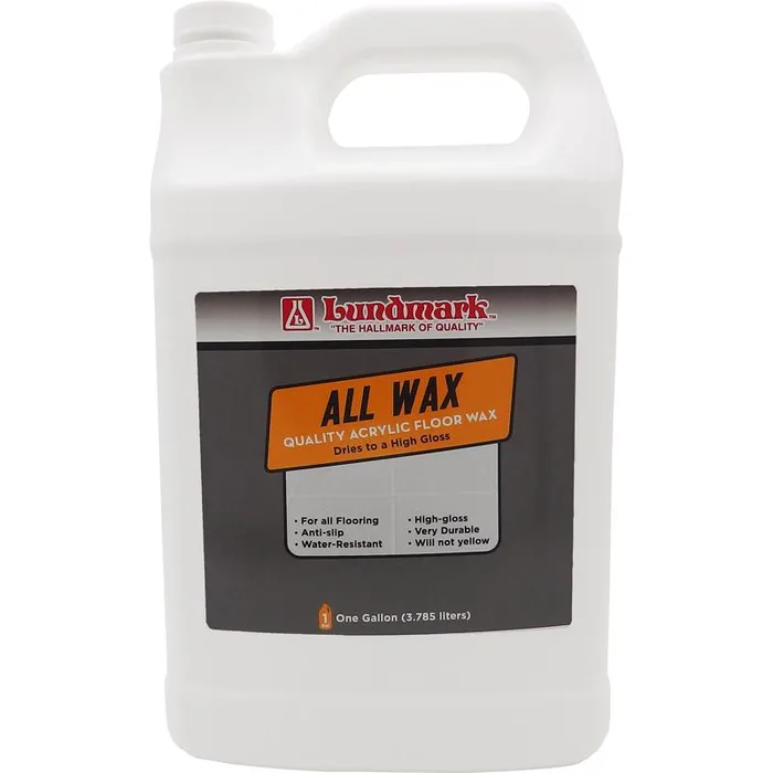 Lundmark All Wax High Gloss Anti-Slip Floor Wax Liquid 1 gal (Pack of 2)