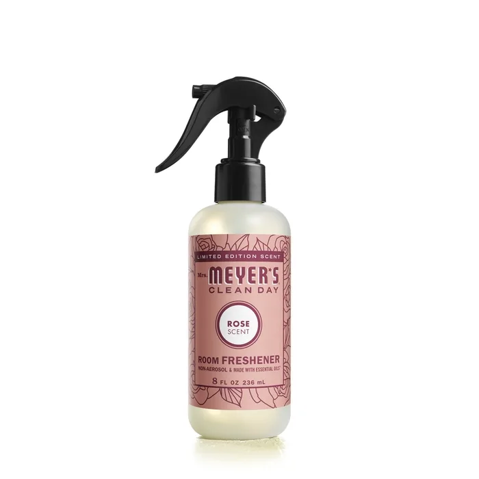 Mrs. Meyer's Clean Day Rose Scent Air Freshener Spray 8 oz Liquid (Pack of 6)