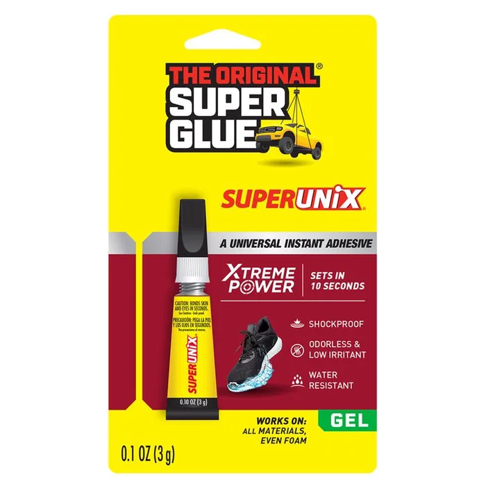 The Original Super Glue Superunix Super Strength Cyanoacrylate Instant Bond Adhesive 0.1 oz (Pack of 12)