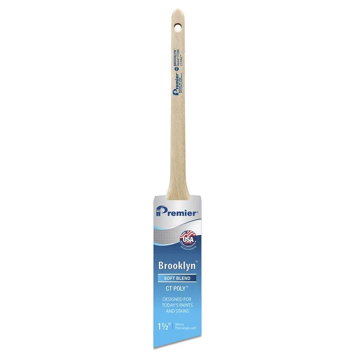 Premier Brooklyn 1-1/2 in. Soft Thin Angle Paint Brush (Pack of 6)