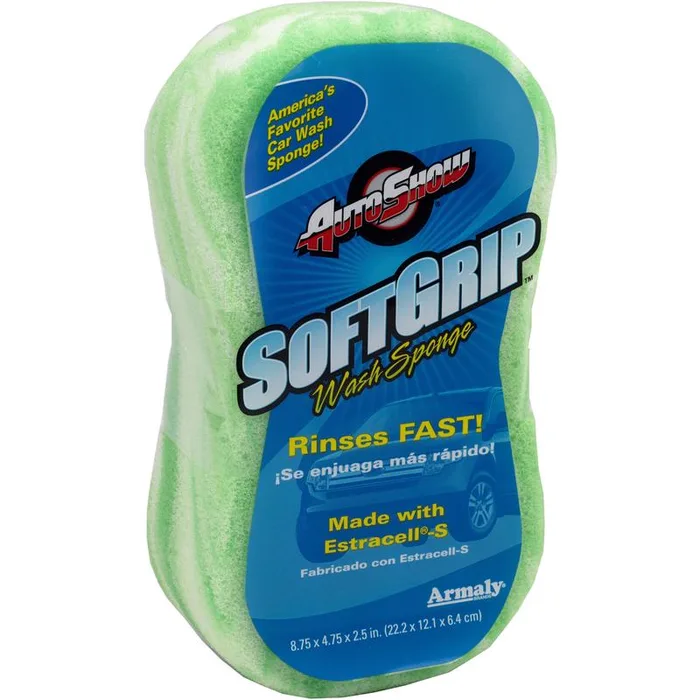 AutoShow SoftGrip 8.75 in. L X 4.75 in. W Polyester Sponge 1 pk (Pack of 12)