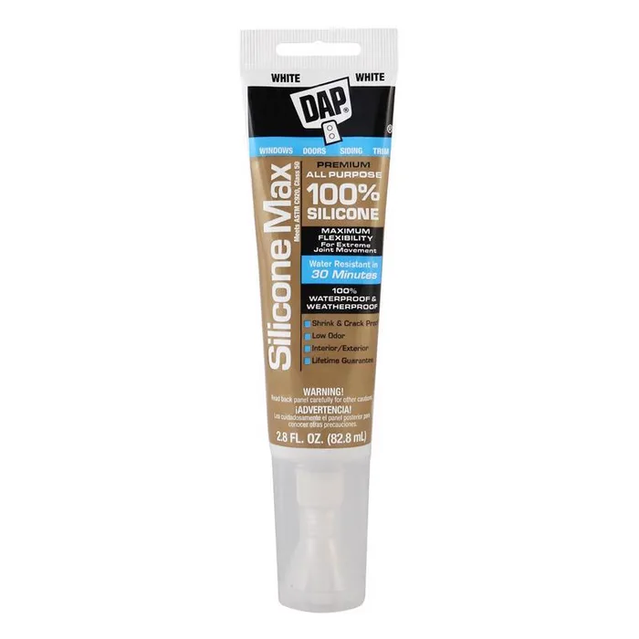 DAP Silicone Max White Silicone All Purpose Sealant 2.8 oz (Pack of 12)