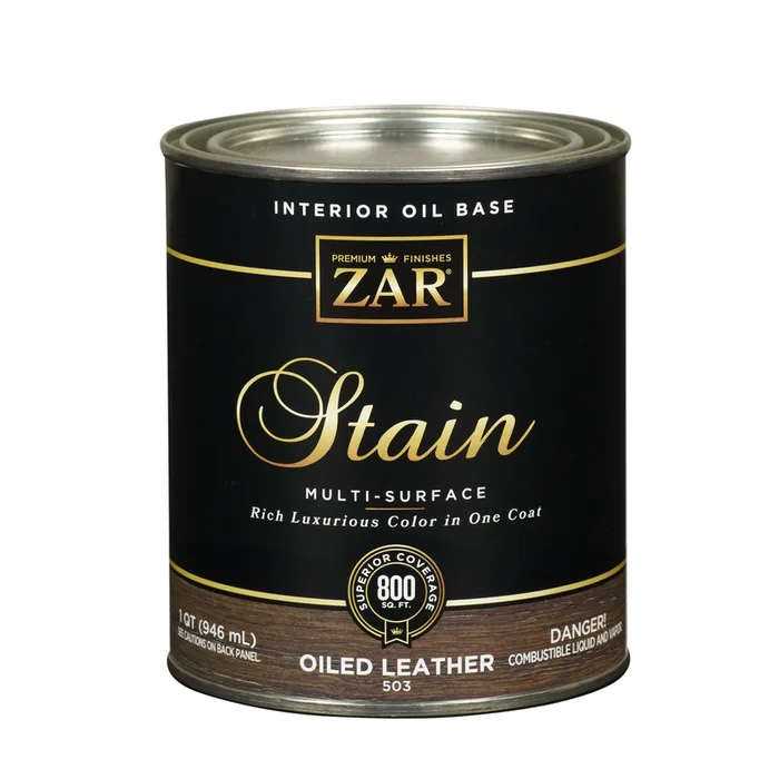 ZAR Semi-Transparent Oiled Leather Oil-Based Polyurethane Wood Stain 1 qt (Pack of 4)
