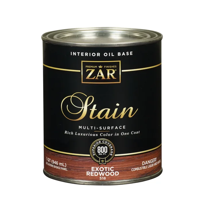 ZAR Semi-Transparent Exotic Redwood Oil-Based Polyurethane Wood Stain 1 qt (Pack of 4)