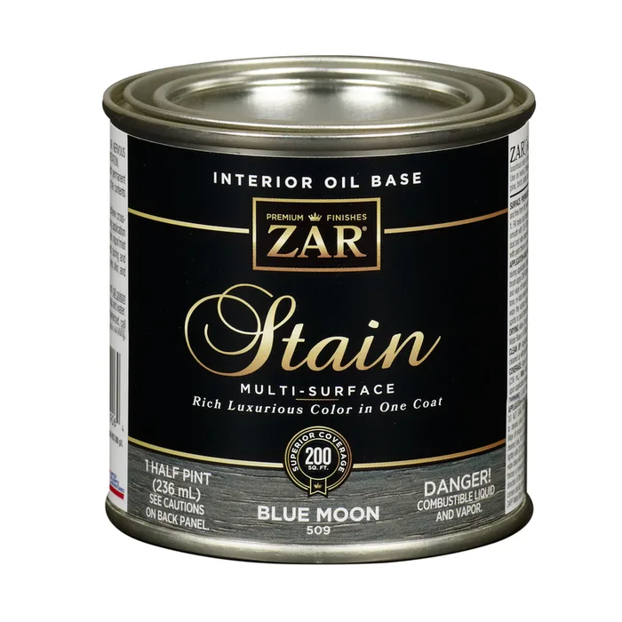 ZAR Semi-Transparent Blue Moon Oil-Based Polyurethane Wood Stain 1/2 pt (Pack of 6)