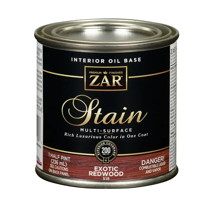 ZAR Semi-Transparent Exotic Redwood Oil-Based Polyurethane Wood Stain 1/2 pt (Pack of 6)