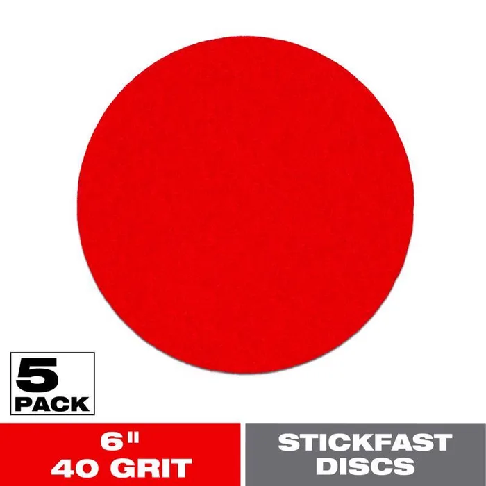 Diablo StickFast 6 in. Ceramic Blend Adhesive ROS Sanding Disc 40 Grit Ultra Coarse 5 pk