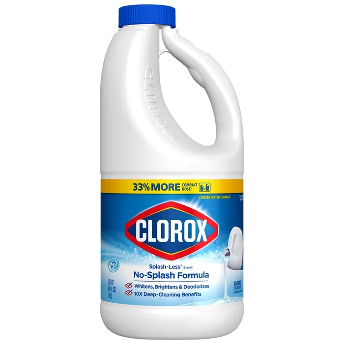 Clorox Splash-Less Regular Scent Bleach 40 oz (Pack of 6)