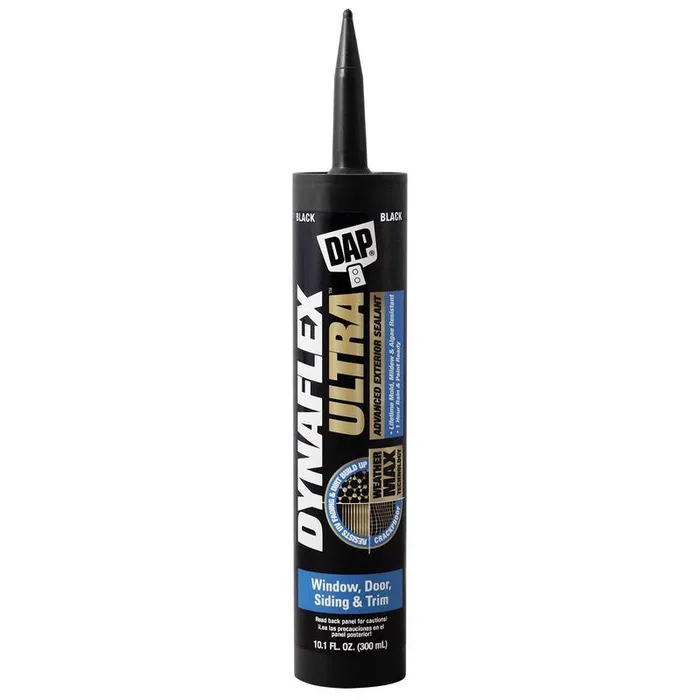DAP Dynaflex Ultra Black Advanced Latex Waterproof Sealant 10.1 oz (Pack of 12)