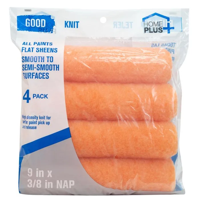 Home Plus Good Polyester Knit 9 in. W X 3/8 in. Paint Roller Cover 4 pk (Pack of 6)