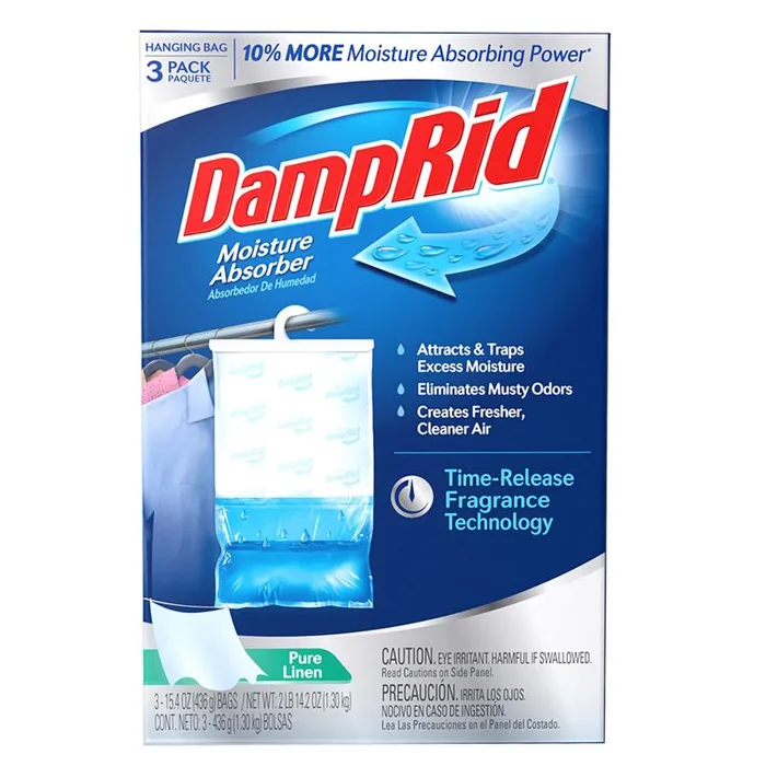 DampRid Hanging Moisture Absorber Pure Linen Scent 15.4 oz 3 pk (Pack of 4)