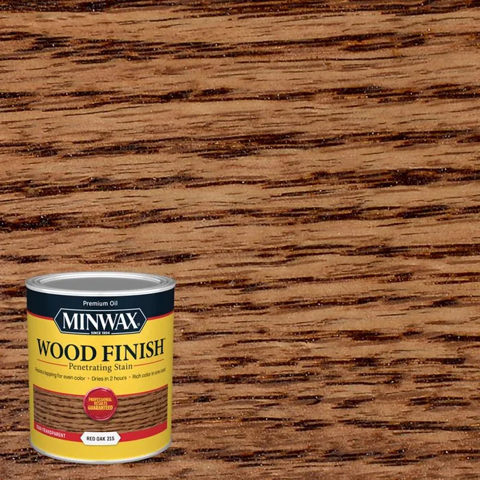Minwax Wood Finish Semi-Transparent Red Oak Oil-Based Penetrating Wood Stain 1 qt (Pack of 4)