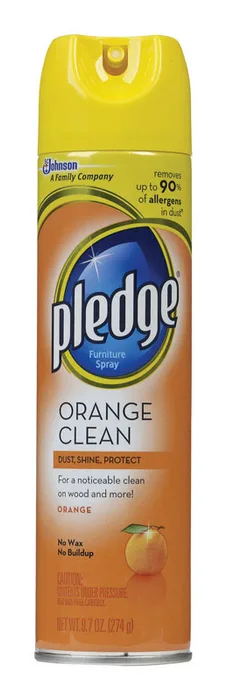 Pledge Orange Scent Furniture Polish 9.7 oz Spray (Pack of 6)