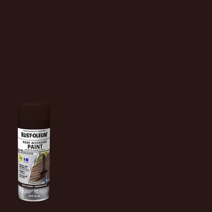 Rust-Oleum Roof Accessory Flat/Matte Rustic Brown Spray Paint 12 oz (Pack of 6)