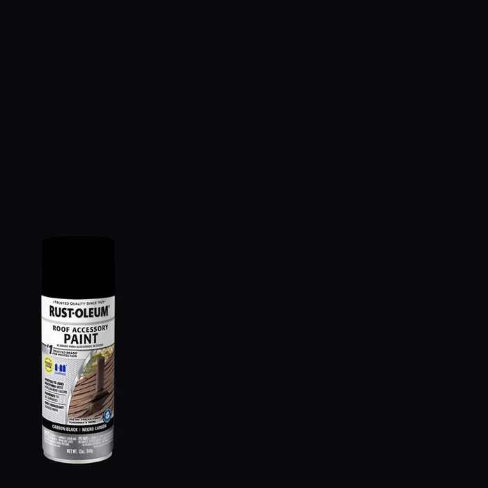 Rust-Oleum Roof Accessory Flat/Matte Carbon Black Spray Paint 12 oz (Pack of 6)