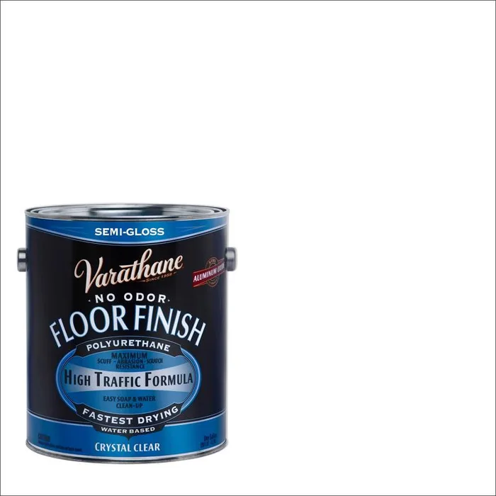Varathane Semi-Gloss Crystal Clear Water-Based Floor Paint 1 gal (Pack of 2)