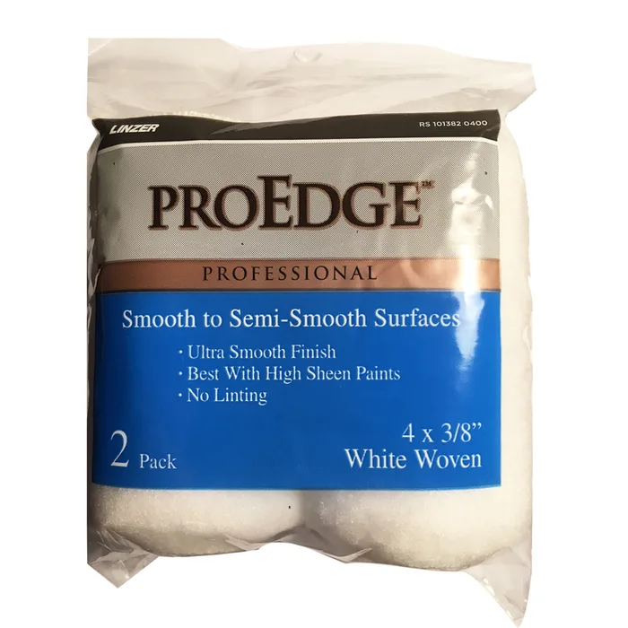 Linzer ProEdge Woven 4 in. W X 3/8 in. Trim Paint Roller Cover 2 pk (Pack of 6)