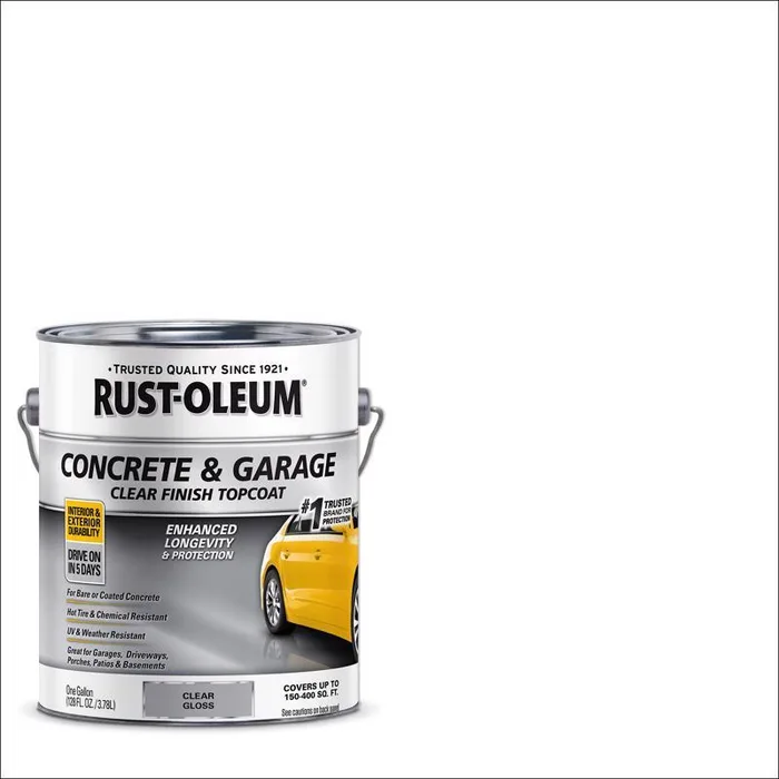 Rust-Oleum Concrete & Garage Gloss Clear Water-Based Floor Paint 1 gal (Pack of 2)