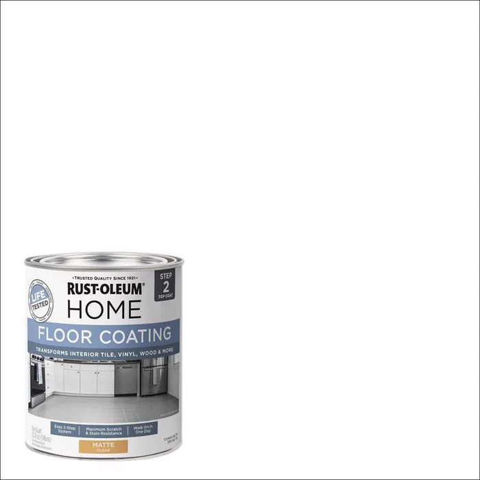 Rust-Oleum Home Matte Clear Water-Based Floor Coating Step2 1 qt (Pack of 6)