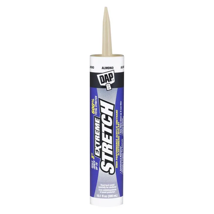 DAP Extreme Stretch Almond Acrylic Urethane All Purpose Sealant 10.1 oz (Pack of 12)