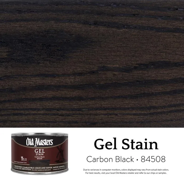 Old Masters Semi-Transparent Carbon Black Oil-Based Alkyd Gel Stain 1 pt (Pack of 4)