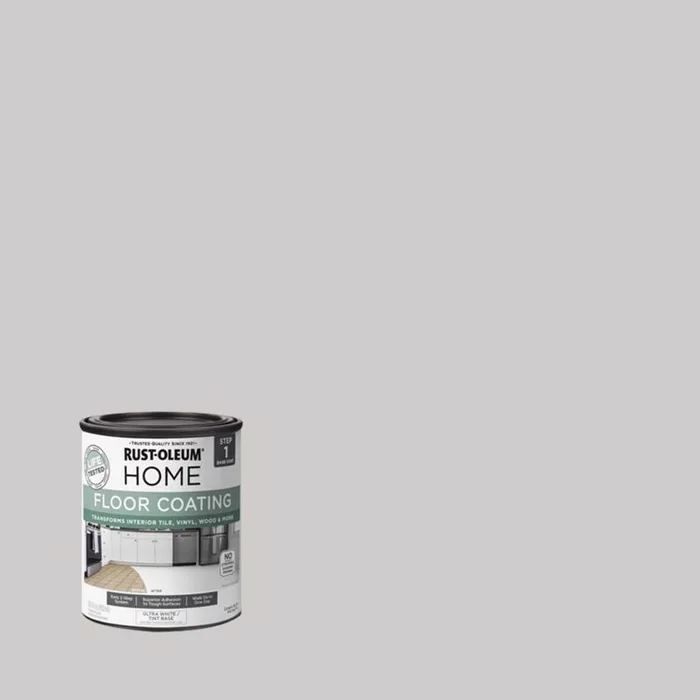 Rust-Oleum Home Floor Coating Ultra White Tint Base Water-Based Floor Coating Step 1 1 qt (Pack of 6)