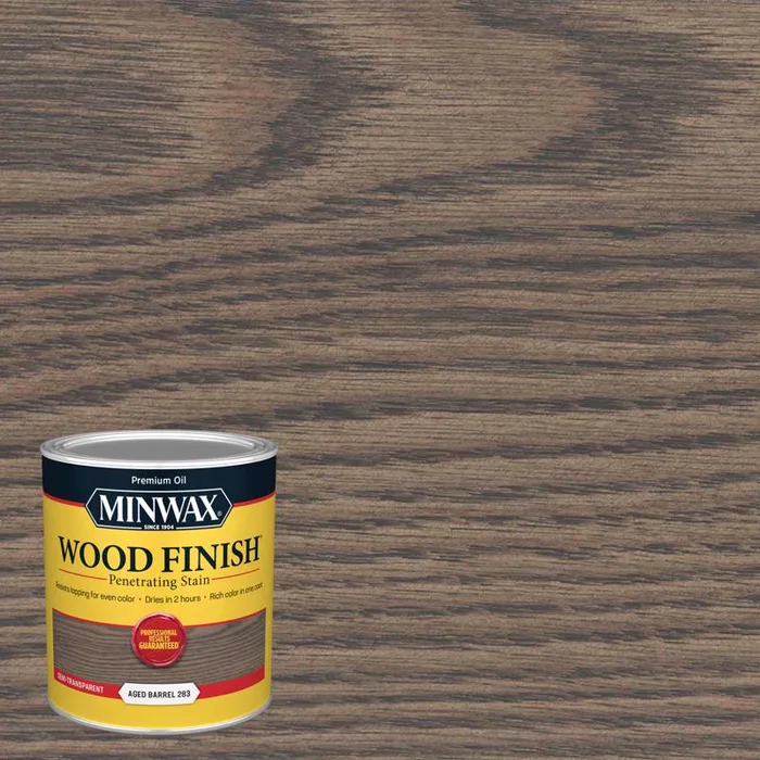 Minwax Wood Finish Semi-Transparent Aged Barrel Oil-Based Penetrating Wood Stain 1 qt (Pack of 4)