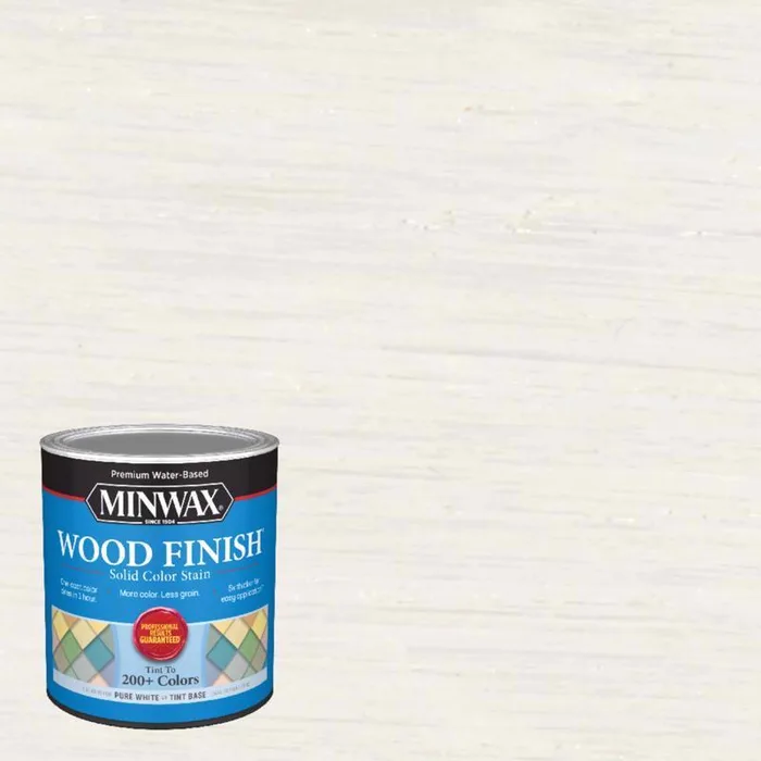 Minwax Wood Finish Water-Based Solid Pure White Tint Base Water-Based Wood Finish 1 qt (Pack of 4)