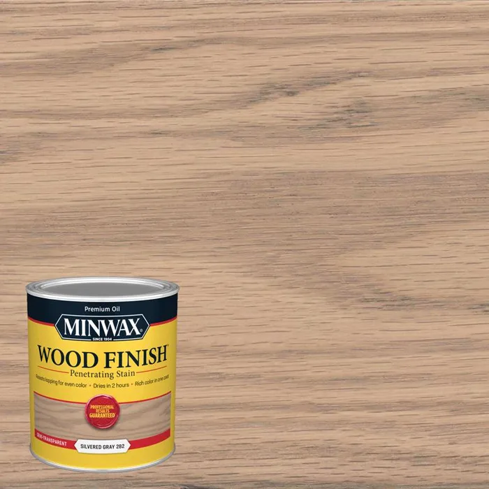 Minwax Wood Finish Semi-Transparent Silvered Gray Oil-Based Penetrating Wood Stain 1 qt (Pack of 4)