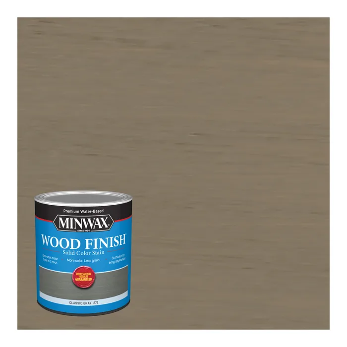 Minwax Wood Finish Water-Based Solid Classic Gray Water-Based Wood Stain 1 qt