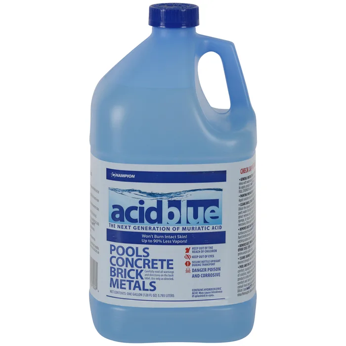 Champion AcidBlue No Scent Muriatic Acid 1 gal Liquid (Pack of 4)