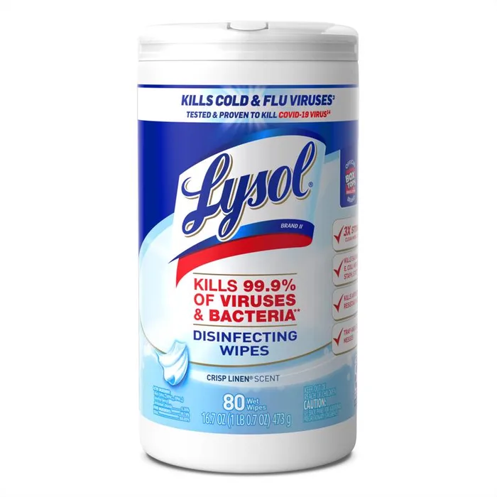 Lysol Fiber Weave Disinfecting Wipes 80 pk (Pack of 6)