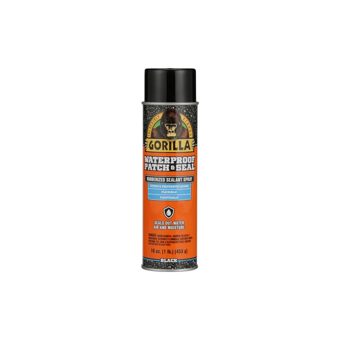 Gorilla Black Rubber Waterproof and Sealer 16 oz (Pack of 6)