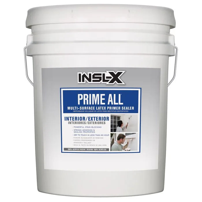 Insl-X Prime All White Flat Water-Based Acrylic Latex Multi-Surface Latex Primer Sealer 5 gal