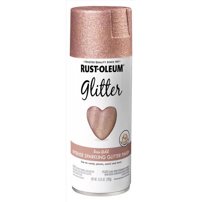 Rust-Oleum Specialty Glitter Rose Gold Spray Paint 10.25 oz (Pack of 4)