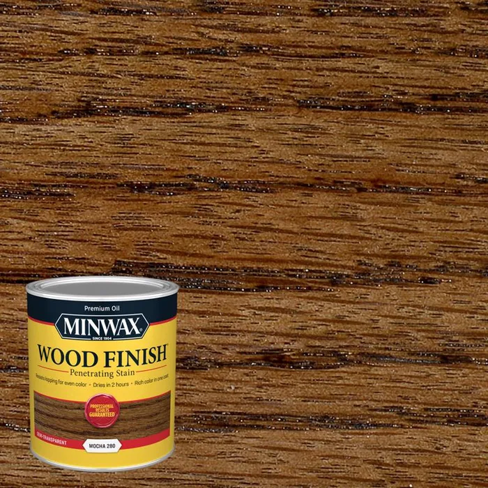 Minwax Wood Finish Semi-Transparent Mocha Oil-Based Penetrating Wood Stain 1 qt (Pack of 4)