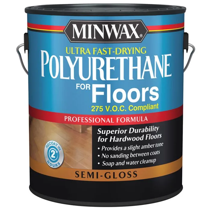 Minwax Ultra Semi-Gloss Clear Water-Based Fast-Drying Polyurethane 1 gal (Pack of 2)