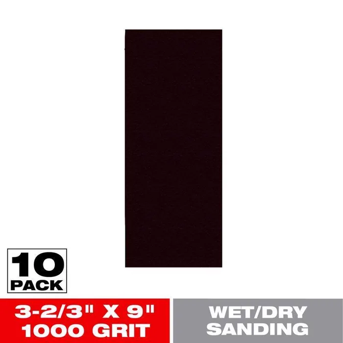 Diablo 9 in. L X 3-2/3 in. W 1000 Grit Silicon Carbide Sanding Sheet 10 pk