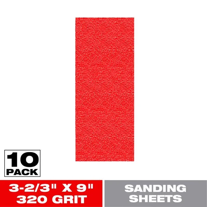 Diablo 9 in. L X 3-2/3 in. W 320 Grit Aluminum Oxide Sanding Sheet 10 pk