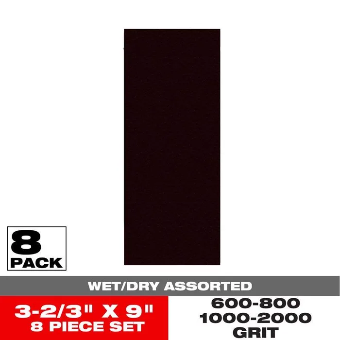 Diablo 9 in. L X 3-2/3 W Assorted Grit Silicon Carbide All Purpose Sandpaper 8 pk (Pack of 10)