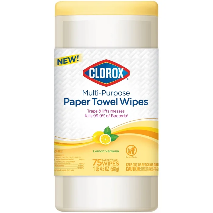 Clorox Lemon Verbena Scent Disinfecting Wipes 75 ct (Pack of 6)