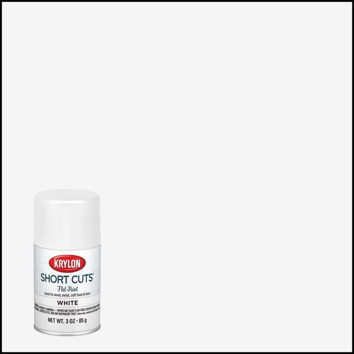 Krylon Short Cuts Flat White Spray  Paint 3 oz (Pack of 6)
