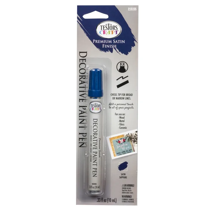 Testors Satin Sapphire Paint Pen Interior 0.33 oz (Pack of 6)