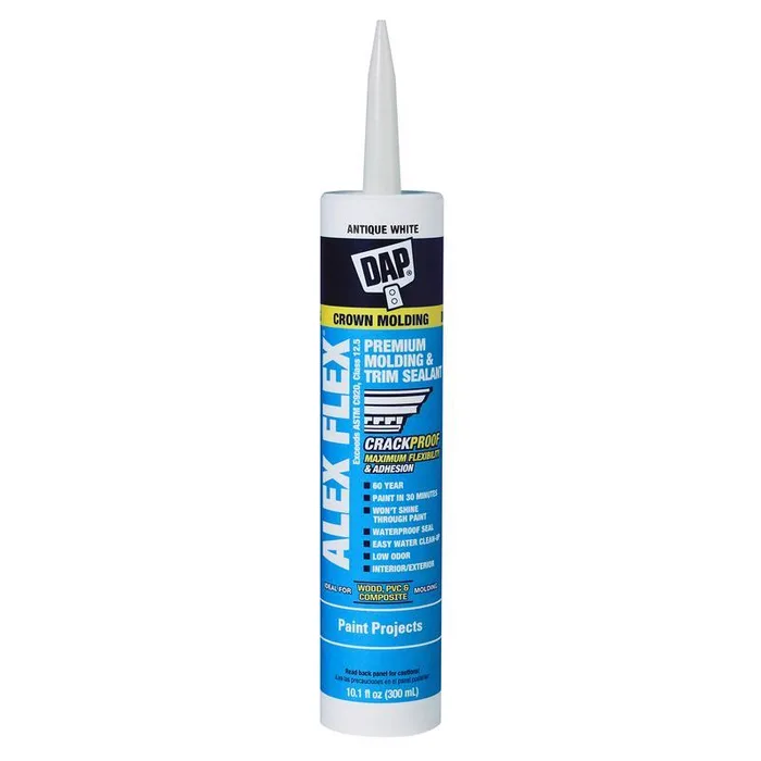 DAP Alex Flex Antique White Acrylic Latex Interior Molding and Trim Sealant 10.1 oz (Pack of 12)
